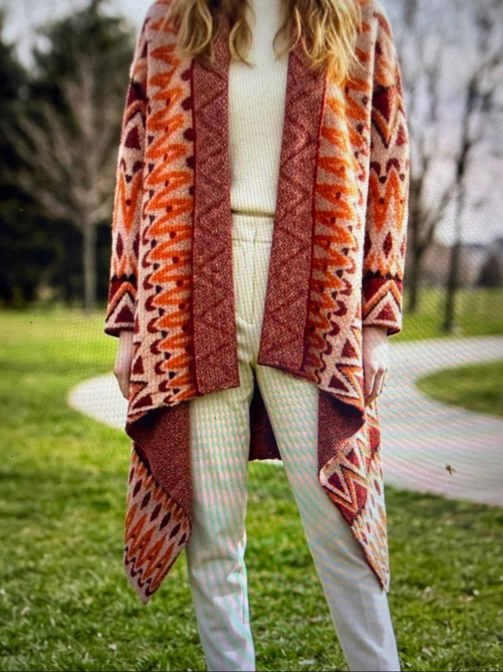 Anthropologie Sleeping on Snow Boho Knit Duster/Cardigan; XS